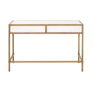  White Shagreen 2-Drawer Desk | Oroa.com
