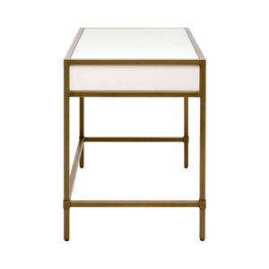   White Shagreen 2-Drawer Desk | Oroa.com