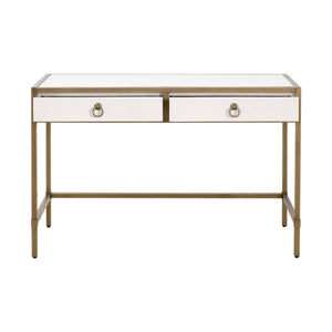   White Shagreen 2-Drawer Desk | Oroa.com