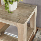 Gray Acacia Square End Table | Living Essentials Adler
