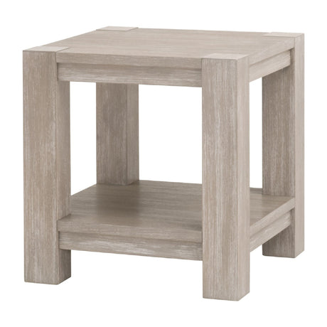 Gray Acacia Square End Table | Living Essentials Adler