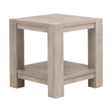 Gray Acacia Square End Table | Living Essentials Adler