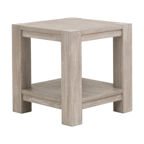 Gray Acacia Square End Table | Living Essentials Adler