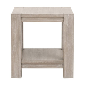 Modern European furniture - Gray Acacia Square End Table - www.oroa.com