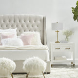 White 1-Drawer Nightstand | Living Essentials Stella