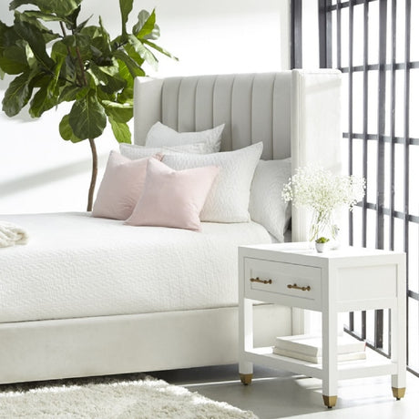   White 1-Drawer Nightstand | Oroa.com