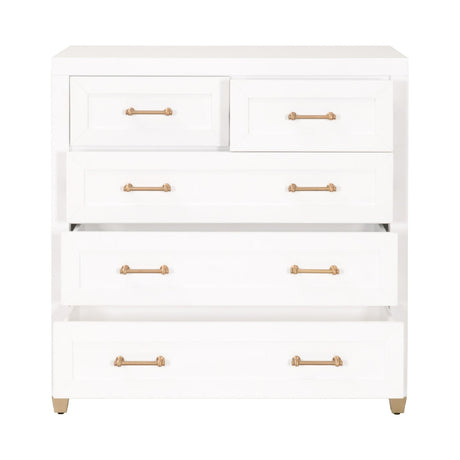 White 5-Drawer High Chest | Living Essentials Stella