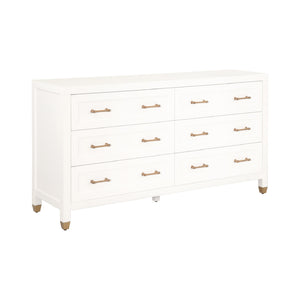   White 6-Drawer Double Dresser | Oroa.com