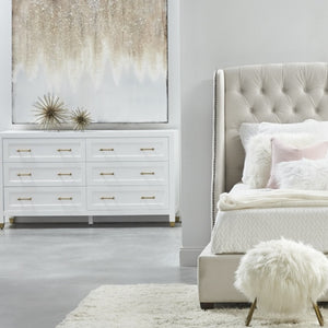   White 6-Drawer Double Dresser | Oroa.com
