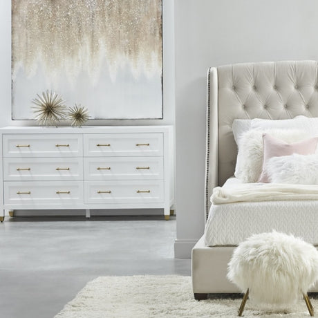   White 6-Drawer Double Dresser | Oroa.com