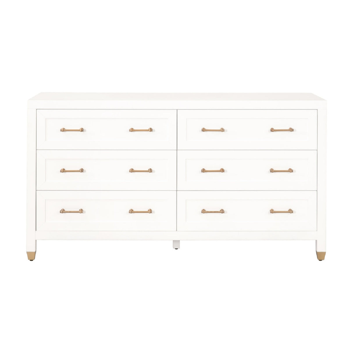   White 6-Drawer Double Dresser | Oroa.com