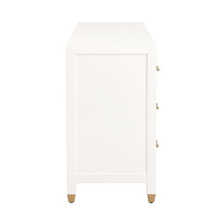 White 6-Drawer Double Dresser | Living Essentials Stella