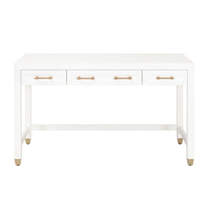   White Wooden 3-Drawer Desk | Oroa.com
