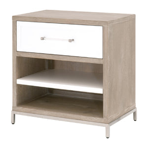   Gray Acacia 1-Drawer Nightstand | Oroa.com