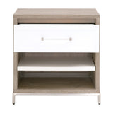 Gray Acacia 1-Drawer Nightstand | Living Essentials Wrenn