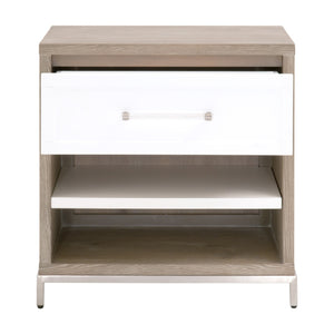   Gray Acacia 1-Drawer Nightstand | Oroa.com