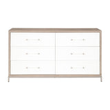 Gray Acacia 6-Drawer Double Dresser | Living Essentials Wrenn