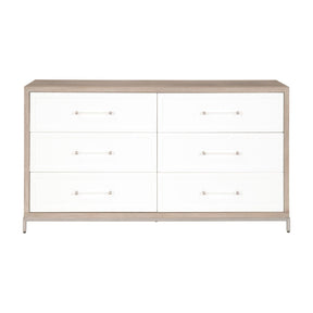 Modern European furniture - Gray Acacia 6-Drawer Double Dresser - www.oroa.com