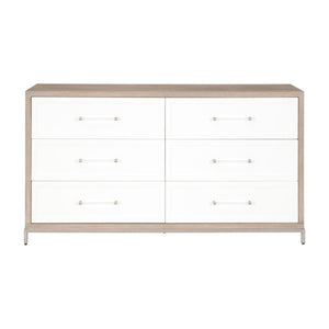   Gray Acacia 6-Drawer Double Dresser | Oroa.com
