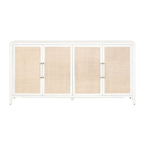   Rattan Inlaid 4-Door Sideboard | Oroa.com