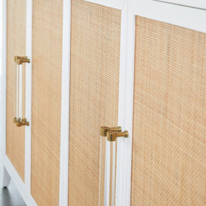   Rattan Inlaid 4-Door Sideboard | Oroa.com