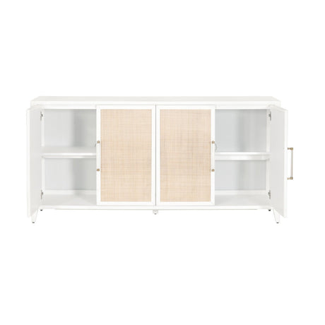 Modern European furniture - Rattan Inlaid 4-Door Sideboard - www.oroa.com
