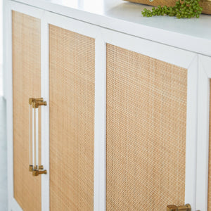   Rattan Inlaid 4-Door Sideboard | Oroa.com
