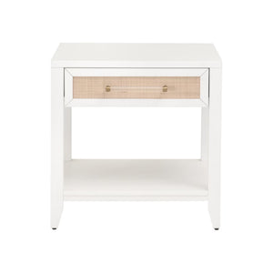   White 1-Drawer Side Table | Oroa.com