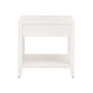   White 1-Drawer Side Table | Oroa.com