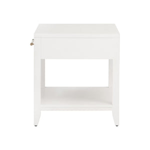   White 1-Drawer Side Table | Oroa.com