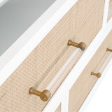 Modern European furniture - Rattan Inlaid 6-Drawer Double Dresser - www.oroa.com