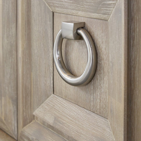 Marble Topped Acacia Media Cabinet | Living Essentials Azure