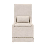 Cream Linen Skirted Dining Chairs (2) | Living Essentials Colleen