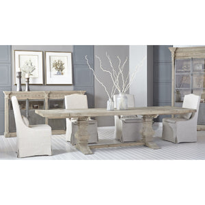   French Linen Skirted Dining Chairs (2) | Oroa.com