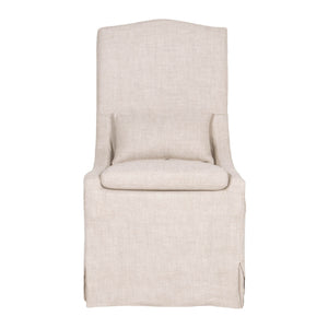   French Linen Skirted Dining Chairs (2) | Oroa.com