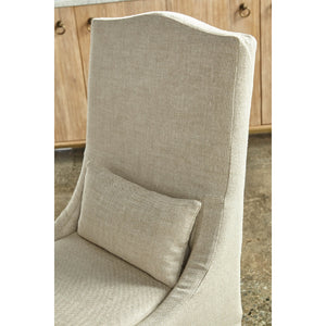   French Linen Skirted Dining Chairs (2) | Oroa.com