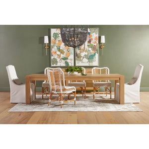   French Linen Skirted Dining Chairs (2) | Oroa.com