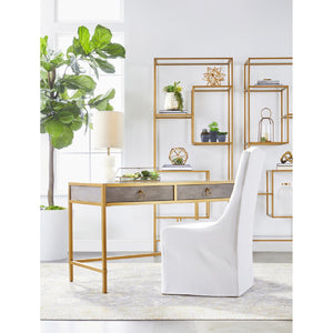   French Linen Skirted Dining Chairs (2) | Oroa.com