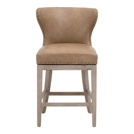 Modern European furniture - Nail Tacked Swivel Counter Stool - www.oroa.com