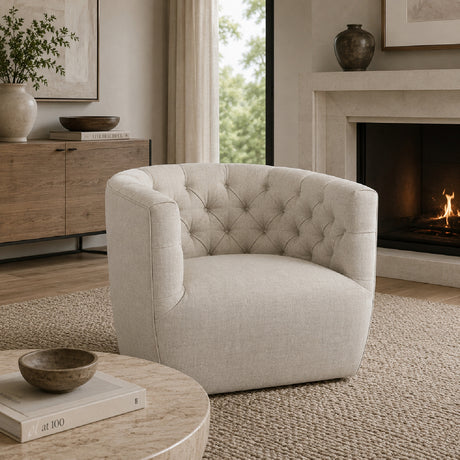   Tufted Back Swivel Club Chair | Oroa.com