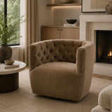 Tufted Back Swivel Club Chair | Living Essentials Marcel