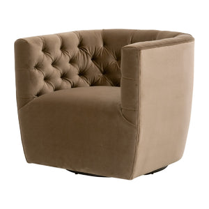   Tufted Back Swivel Club Chair | Oroa.com