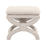 Beige French Linen Ottoman | Living Essentials Gaston