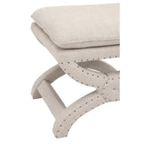 Beige French Linen Ottoman | Living Essentials Gaston
