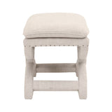 Beige French Linen Ottoman | Living Essentials Gaston