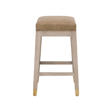 Vegan Leather Seat Counter Stool | Living Essentials Wyatt