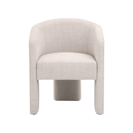 French Linen 3-Legged Accent Chair | Living Essentials Hall