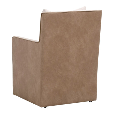 Two-Toned Wheeled Lounge Chair | Living Essentials Harmony