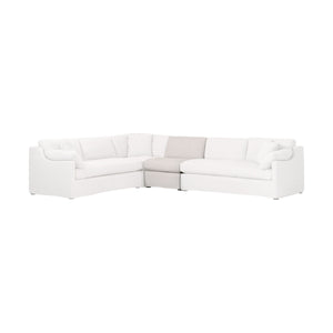   Cream Skirted Modular Accent Chair | Oroa.com