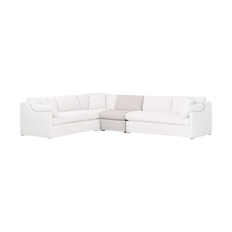 Cream Skirted Modular Accent Chair | Living Essentials Lena